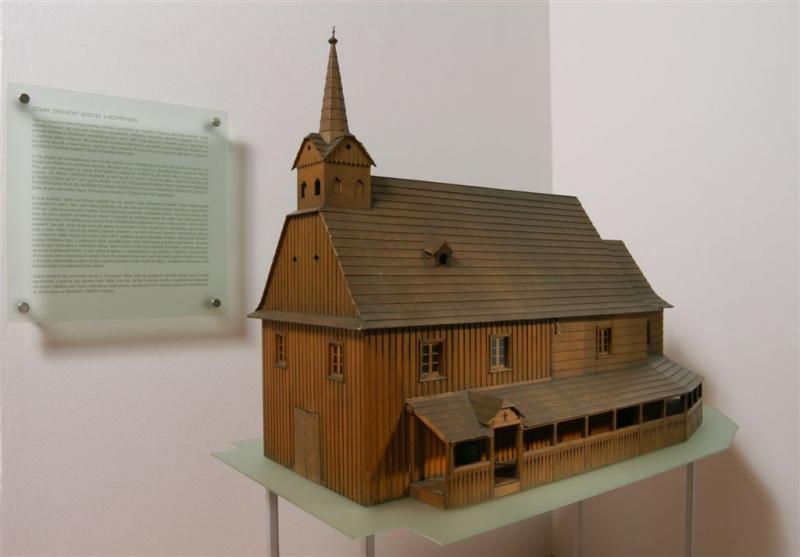 Původní kopřivnický dřevěný kostel 
